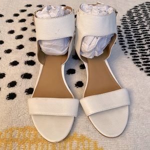 Nine West. White sandals